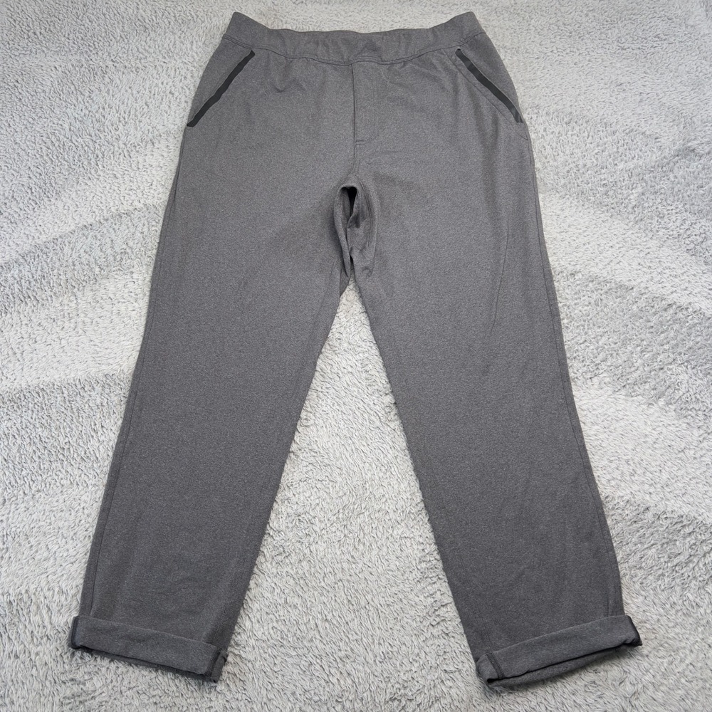 Lululemon Sweatpants Mens XL Charcoal Grey‎ Heathered Joggers Tech Stretch Pants